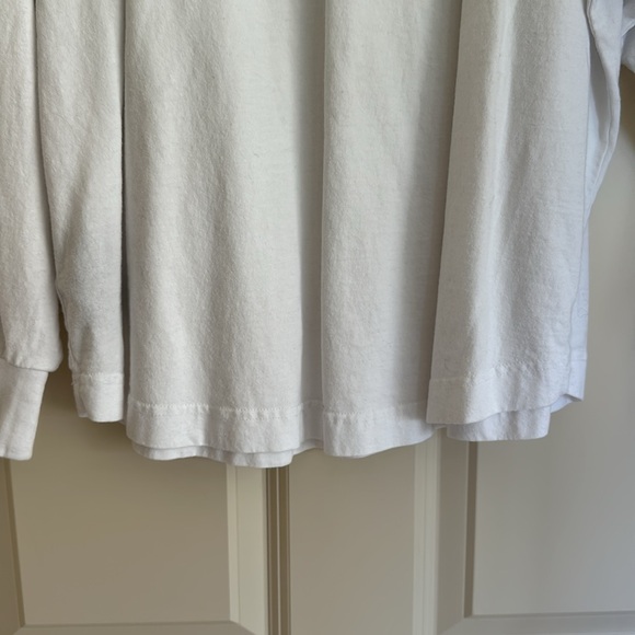 Palm Angels White Classic Logo Over T-Shirt Long Sleeve Crew Neck - Picture 12 of 13